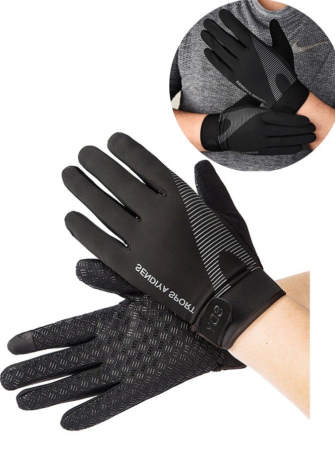 كاكو قفازات تمارين رياضية حماية كاملة لكف اليد قبضة إضافية، قفازات صالة رياضية وسادة رغوة 15 مم لرفع الأثقال والتدريب والتمارين والدراجات والصيد والمبارزة للرجال والنساء - Image 1